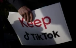 Une pancarte contre l'interdiction de TikTok lors d'une manifestation à Washington le 22 mars 2023