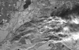 Image satellite montrant les incendies près des villes de Superior et de Louisville, dans le Colorado, le 30 décembre 2021