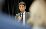 Le Premier ministre Gabriel Attal participe à un meeting le 17 juin 2024 à Saint-Jean-les-Deux-Jumeaux, en Seine-et-Marne