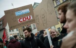 Manifestation contre le parti d'extrême droite AfD, le 6 janvier 2020 à Erfurt, en ex-RDA