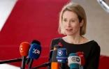 La Première ministre estonienne Kaja Kallas, le 18 avril 2024 à Bruxelles