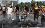 Manifestation à Valencia après la réélection du président Nicolas Maduro, le 29 juillet 2024 au Venezuela