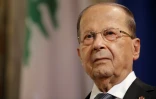 Photo du président libanais Michel Aoun prise le 26 septembre 2017 lors d'une visite officielle à Paris