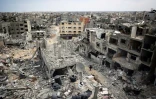 La ville de Khan Younès, dans le sud de la bande de Gaza, en ruines après des bombardements israéliens, le 2 mai 2024
