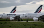 Des avions Air France sur le tarmac de l'aéroport de Roissy-Charles-de-Gaulle pendant l'épidémie de coronavirus, en avril 2020