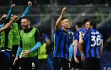 La joie des joueurs de l'Inter Milan qualifiés pour la finale de la Ligeu des champions, le 16 mai 2023 à San Siro