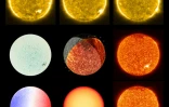 Image transmise le 16 juillet 2020 par l'ESA, montrant plusieurs photos du soleil prises par des instruments à bord de la sonde Solar Orbiter