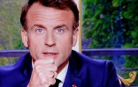 Le président Emmanuel Macron lors d'une allocution télévisée depuis l'Elysée, le 17 avril 2023 