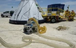 Répétition générale avant l'atterrissage de la capsule spatiale de Boeing, Starliner, à White Sands, au Nouveau-Mexique, le 23 mai 2022