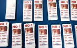 Des brochures en faveur du "Non" lors d'une réunion de sensibilisation pro-vie à Columbus, le 4 novembre 2023 dans l'Ohio

