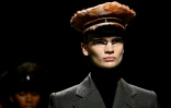 Prada opted for fake fur on hats and hems at Milan Fashion Week.