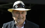 Le président démissionnaire de la Fifa Sepp Blatter, lors du tournoi portant son nom à Ulrichen, le 22 août 2015