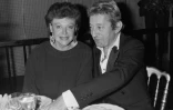 Régine au côté de Serge Gainsbourg le 24 octobre 1984 à Paris 
