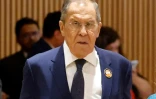 Le ministre russe des Affaires étrangères Sergueï Lavrov à l'issue de la session de clôture du G20, le 10 septembre 2023 à New Delhi