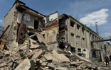 Un bâtiment détruit de la colonie pénitentiaire de la région de Zaporijjia en Ukraine, après des frappes russes, le 29 juillet 2025