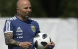 Le sélectionneur argentin Jorge Sampaoli à Bronnitsy, camps de base des Argentins, le 12 juin 2018