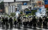 La Garde nationale vénézuélienne, déployée lors d'une manifestation de l'opposition à Caracas, le 13 avril 2017