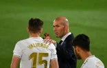 Zinedine Zidane lors d'un match de Liga entre son équipe le Real Madrid et Getafe le 2 juillet 2020 à Madrid.