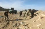 Des forces irakiennes combattent des jihadistes du groupe EI dans les environs de Ramadi, le 1er février 2016