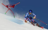 Tessa Worley, lors de la lère manche du géant de Kronplatz (Italie), le 25 janvier 2022