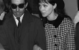 Anna Karina avec son mari, le réalisateur Jean-Luc Godard, le 1er janvier 1963