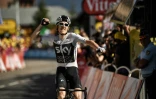 Geraint Thomas, vainqueur de la 11e étape du Tour de France à la Rosière, le 18 juillet 2018 