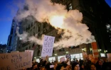Manifestation anti-Trump devant la Trump Tower le 12 novembre 2016 à New York