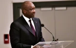 Le ministre ivoirien de la Défense Ahmed Bakayoko, le 27 mai 2016 à Abidjan alors qu'il était ministre de l'Intérieur
