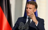 Le président Emmanuel Macron le 26 mai 2024 au palais présidentiel de Berlin