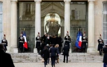 Le Premier ministre français Edouard Philippe et ses ministres arrivent à l'Elysée, le 3 janvier 2018