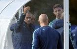 Jose Mourinho lors de l'entraînement de Chelsea le 28 septembre 2015 à Stoke D'Abernon, près de Londres