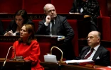 Ségolène Royal, Bruno Le Roux et Bernard Cazeneuve le 13 décembre 2016 à l'Assemblée nationale à Paris