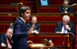 Le Premier ministre Gabriel Attal s'exprime à l'Assemblée nationale après avoir prononcé son discours discours de politique générale le 30 janvier 2024 
