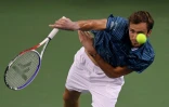 Le Russe Daniil Medvedev contre l'Allemand Alexander Zverev en finale du tournoi de Shanghai, le 13 octobre 2019
