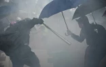 Heurts entre manifestants et forces de l'ordre à l'université chinoise de Hong Kong, le 12 novembre 2019