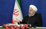 Le président iranien Hassan Rohani lors d'une réunion sur l'évolution de la pandémie de Covid-19, le 13 février 2021 à Téhéran