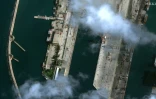 Cette image satellite diffusée par Maxar Technologies le 13 décembre 2024 montre une vue d'ensemble de la base navale russe de Tartous, dans l'ouest de la Syrie, le 13 décembre 2024