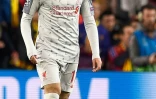 L'attaquant égyptien de Liverpool Mohamed Salah déçu à la fin du match contre Barcelone, le 1er mai 2019 au Camp Nou