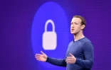Mark Zuckerberg lors d'une conférence de presse à Paris le 23 mai 2018