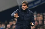 L'entraîneur de Tottenham Antonio Conte lors d'un quart de finale de Coupe de la Ligue contre West Ham, le 22 décembre 2021