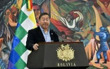 Le président Luis Arce lors d'une conférence de presse à La Paz, le 27 juin 2024 en Bolivie