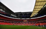 Le stade de Wembley, avant le coup d'envoi de la demi-finale de la Coupe d'Angleterre entre Manchester City et Brighton, le 6 avril 2019 Ă Londres