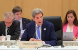 John Kerry, envoyé spécial du gouvernement américain pour le climat, au sommet des ministres de l'Energie, du Climat et de l'Environnement des pays industrialisés du G7, à Sapporo, au Japon, le 15 avril 2023