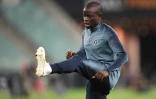 N'Golo Kanté, milieu de Chelsea incertain pour la finale de Ligue Europa, à l'entraînement à Bakou le 28 mai 2019