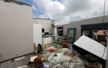 Une maison dont le toit a été emporté par le cyclone Garance à Bras-Panon, sur l'île de La Réunion, le 1er mars 2025