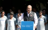 Carlos Slim, 4e homme le plus riche du monde selon le classement Forbes 2016, le 9 novembre 2015 Ă Santa Tecla au Salvador