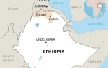 Carte de la région du Tigré, en Ethiopie
