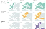 Evolution de la propagation des variants en Europe depuis fin décembre