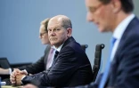 Le nouveau chancelier allemand Olaf Scholz lors d'une conférence de presse à Berlin le 9 décembre 2021