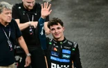 Lando Norris célèbre son premier titre de champion du monde de Formule 1, le 7 décembre 2025 à Abou Dhabi